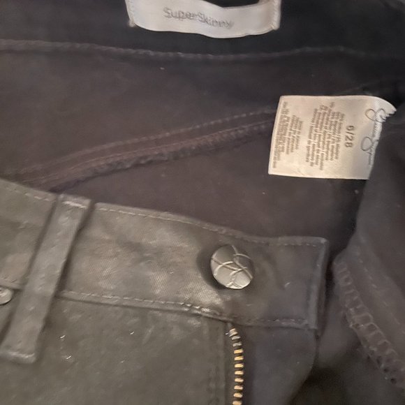 JESSICA SIMPSON BLACK SKINNY JEANS SIZE 28 GOOD CONDITION - Picture 1 of 3